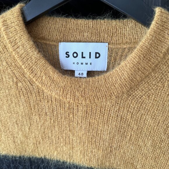 Solid Homme Wool and Mohair-Blend Sweater - Picture 4 of 4